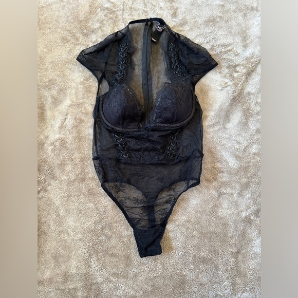 Victoria's Secret Tops - Victoria’s Secret black lace bodysuit
